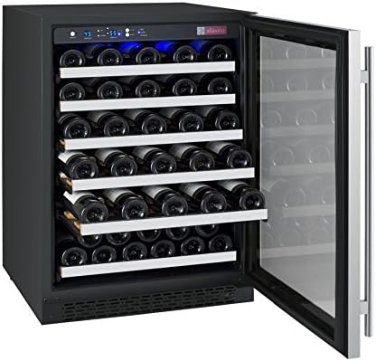 Allavino 24" Wide FlexCount II Tru-Vino 56 Bottle Single Zone Stainless Steel Right Hinge Wine Refrigerator - Image 2