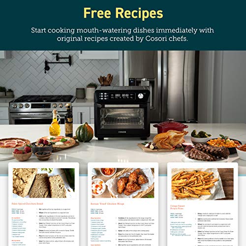 COSORI Air Fryer Toaster Combo 26.4QT 12 Functions Large Countertop Oven | Dehydrator with 1800W | Recipes & Accessories Included| Work with Alexa - Image 3
