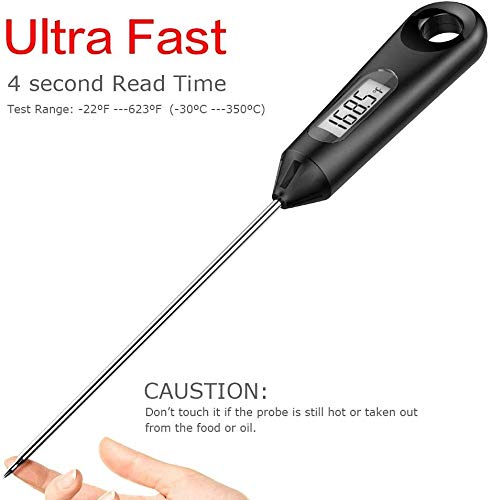2 in 1 Stainless Steel Whisk Egg Beater & Instant Thermometer Probe 12 inch for Cooking Candy, Yogurt, Chocolate, Butter Cream, Sause, Cake - Image 3