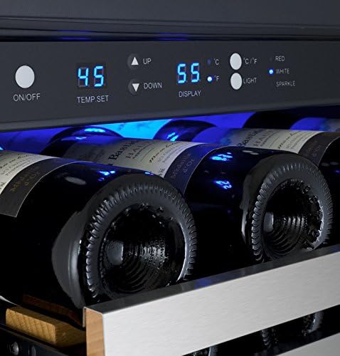 Allavino 24" Wide FlexCount II Tru-Vino 56 Bottle Single Zone Stainless Steel Right Hinge Wine Refrigerator - Image 3