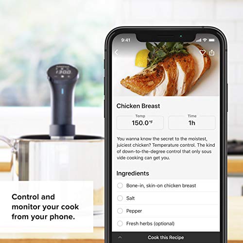 Anova Culinary AN500-US00 Sous Vide Precision Cooker (WiFi), 1000 Watts | Anova App Included, Black and Silver - Image 5